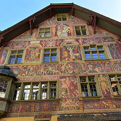 Aufnahme der Fassade des Haus zum Ritter in Schaffhausen