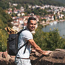 Wanderer mit f Bodensee