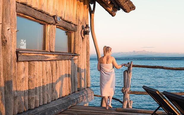 Einzigartiges Sauna-Feeling am See Pfahlsauna