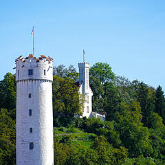 Blick vom Blaserturm auf den Mehlsack und die Veitsburg