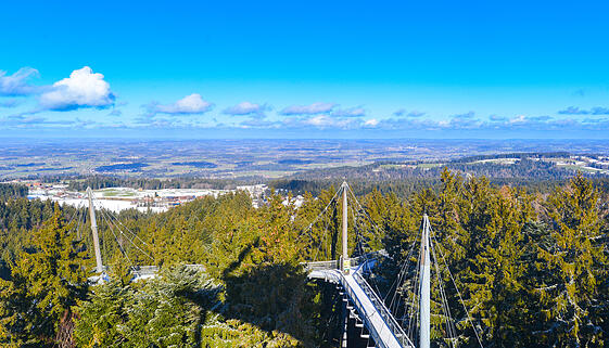 Ausblick auf das Allgäu beim Skywalk Allgäu
