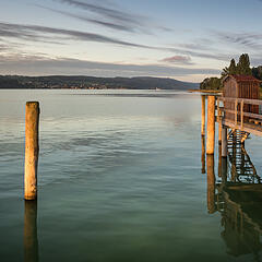 Steg mit Rahmen in Gaienhofen am Bodensee