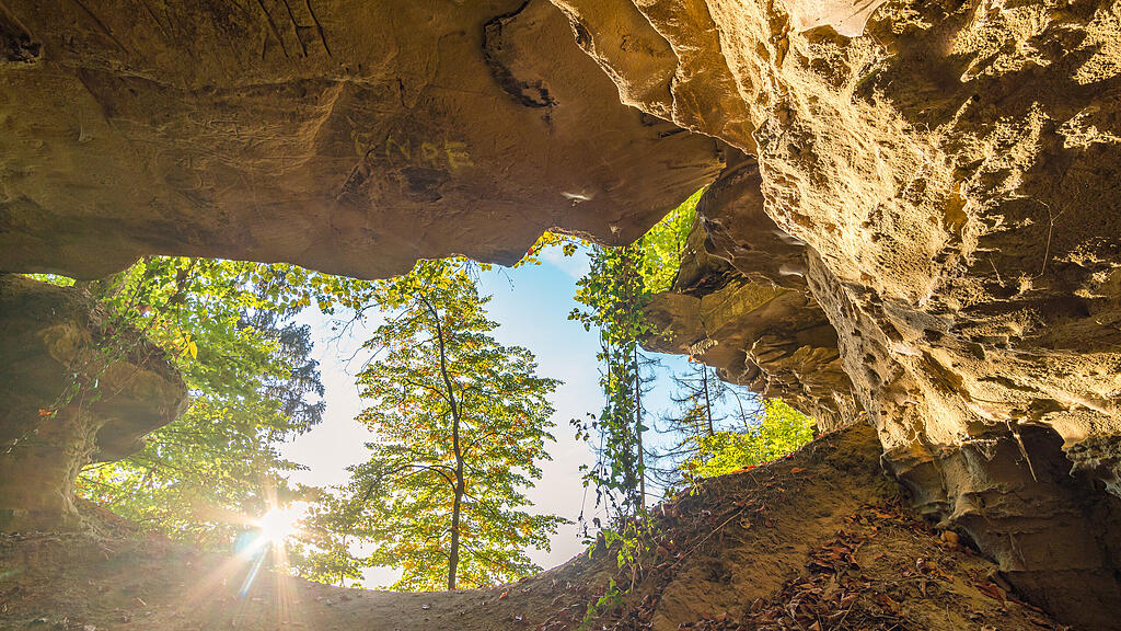 Innenansicht der Heidenhöhle