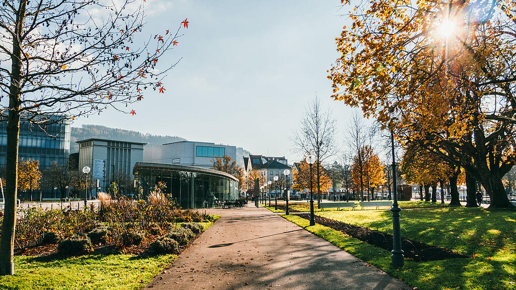 Molo in Bregenz im Herbst