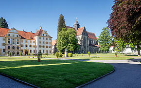 Blick auf das Kloster und Schloss Salem