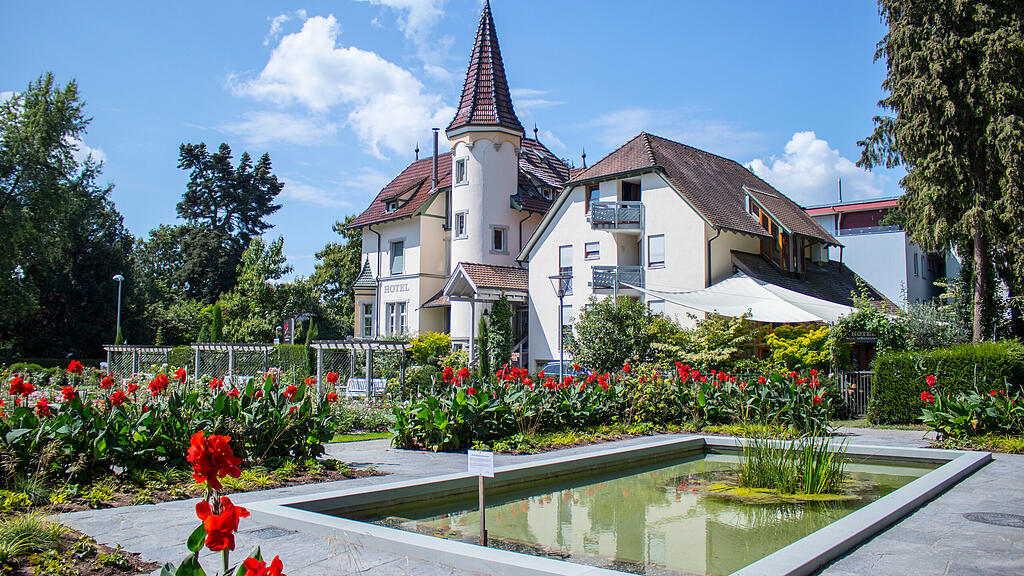 Altes Hotelgebäude in der Nähe des Überlinger Stadtgartens