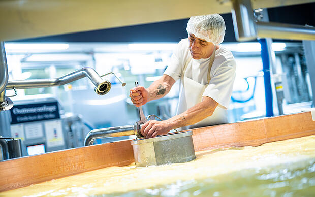 Wie aus Rohmilch meisterhafter Appenzeller® wird Produktion