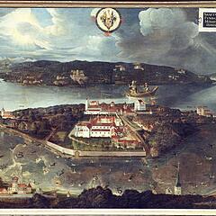 Ölgemälde der Insel Reichenau im Museum