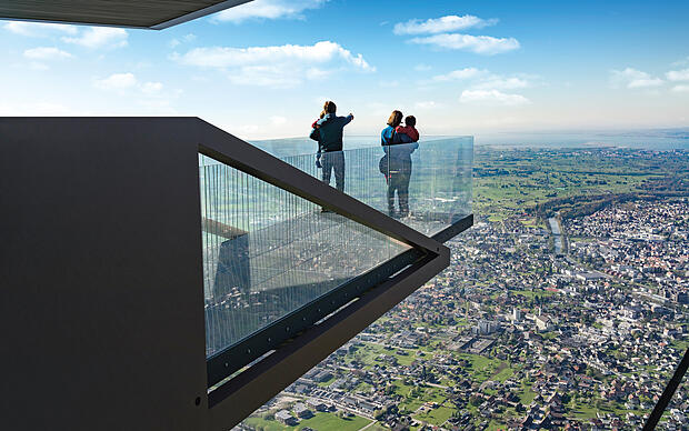 Karren-Kante mit Selfie-Point Grandiose Aussicht