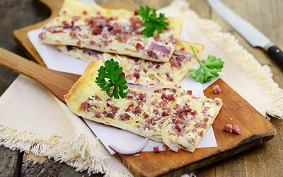 Bistro frischer Flammkuchen