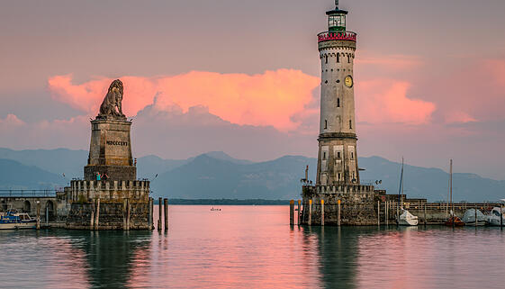 Hafeneinfahrt in Lindau am Bodensee
