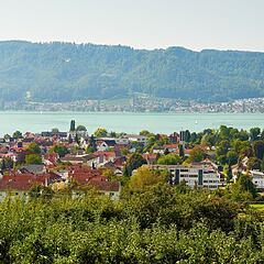 Panoramablick auf Ludwigshafen und den Bodensee