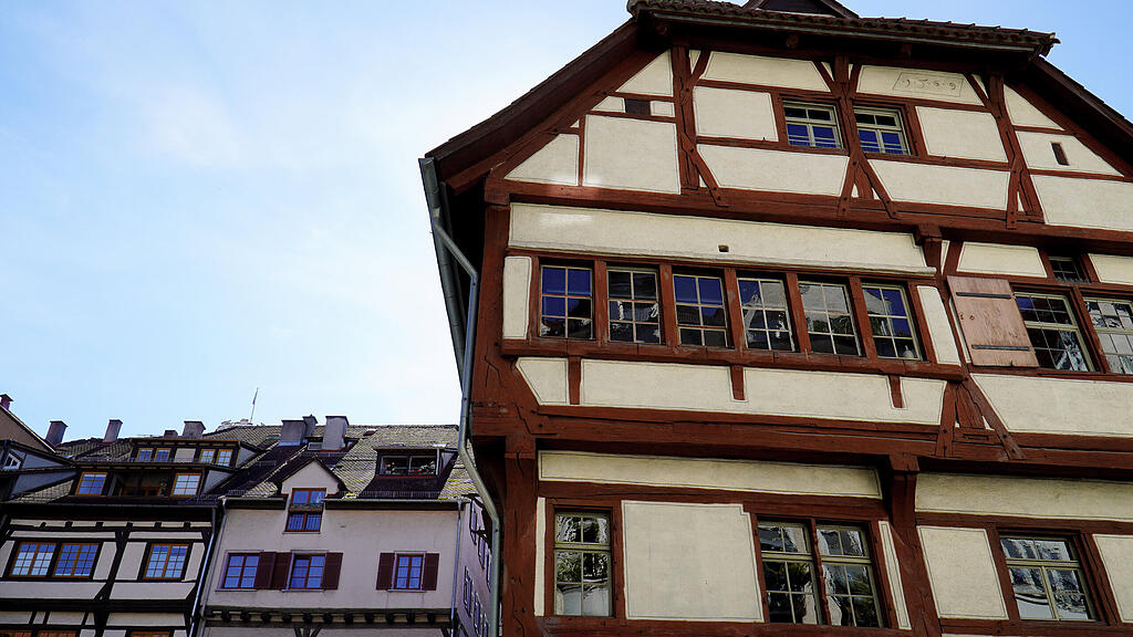 Historische Wohngebäude in der Innenstadt in Ravensburg