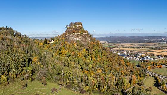 Der Vulkankegel Hohenkr&auml;hen im Hegau