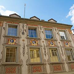Blick auf das Stadtmuseum in der Altstadt von Lindau Blick auf das Stadtmuseum in der Altstadt von Lindau