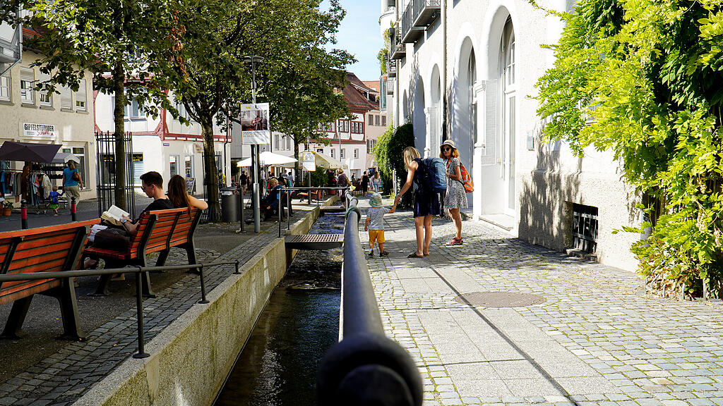 Kleiner Bachlauf in der Ravensburger Innenstadt