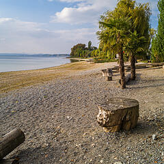 Badestrand des Campingplatzes Sandseele auf der Insel Reichenau