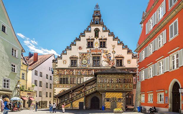 Frontansicht - Altes Rathaus in der Altstadt in Lindau Frontansicht - Altes Rathaus in der Altstadt in Lindau