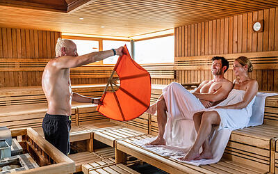 EVENTsauna Paar bei der EVENTsauna in der Adelindis Therme