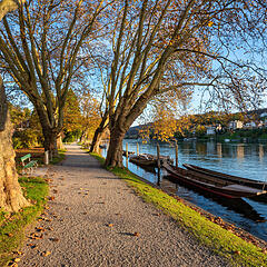 Aufnahme am Rheinufer nahe der Fäsenstaubpromenade in Schaffhausen