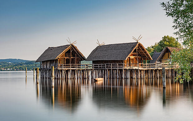 Pfahlbauten in Unteruhldingen am Bodensee; Deutschland
