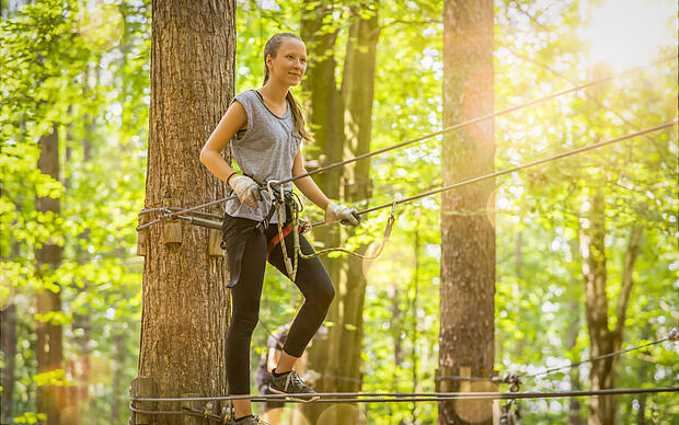 Kletterpark In den Baumkronen