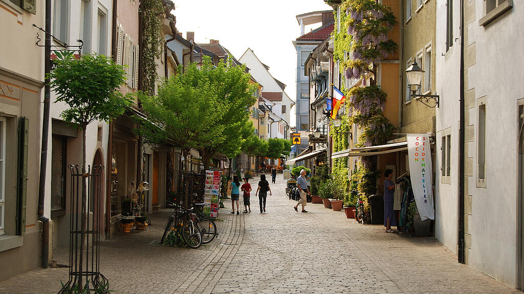 Straßen in der Innenstadt von Radolfzell am Bodensee