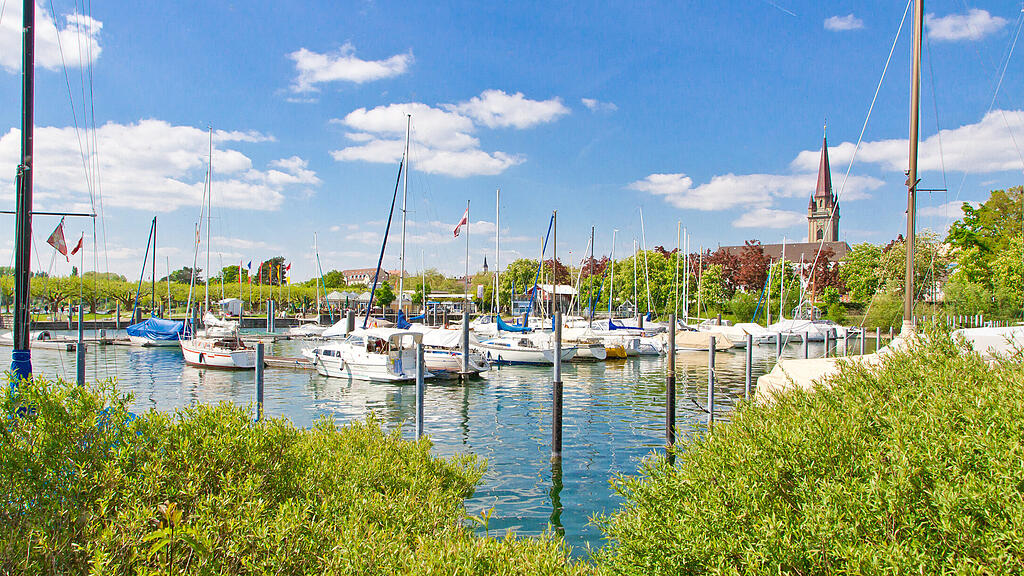 Hafen von Radolfzell am Bodensee